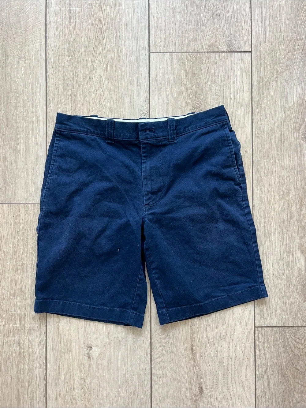 J. Crew Navy Cotton Chino Flat Front Shorts